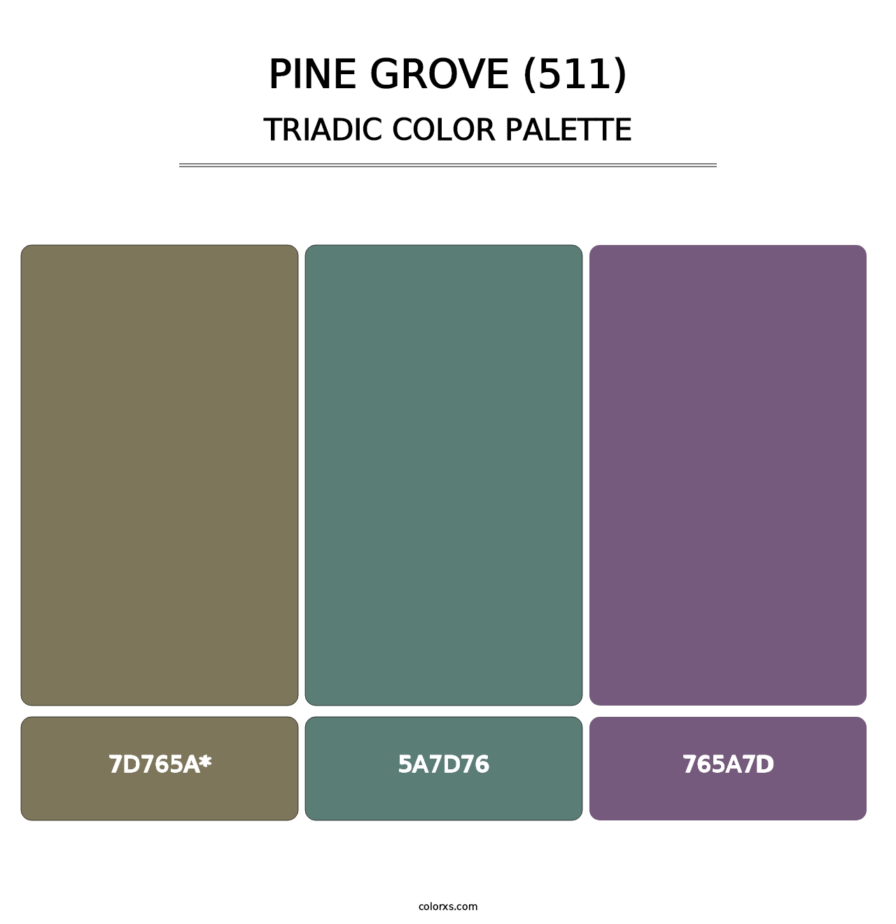 Pine Grove (511) - Triadic Color Palette