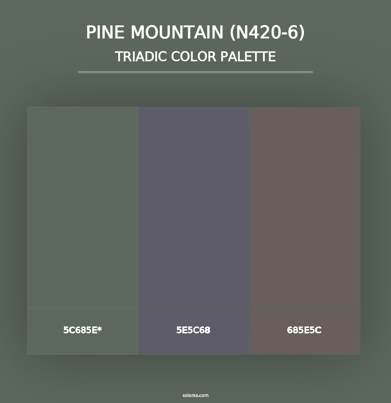 Pine Mountain (N420-6) - Triadic Color Palette