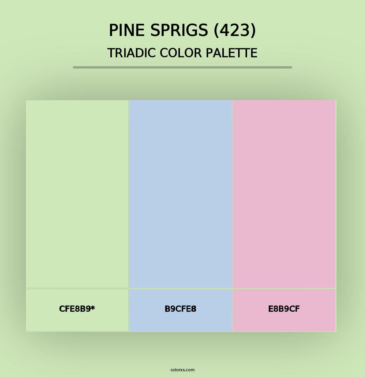 Pine Sprigs (423) - Triadic Color Palette