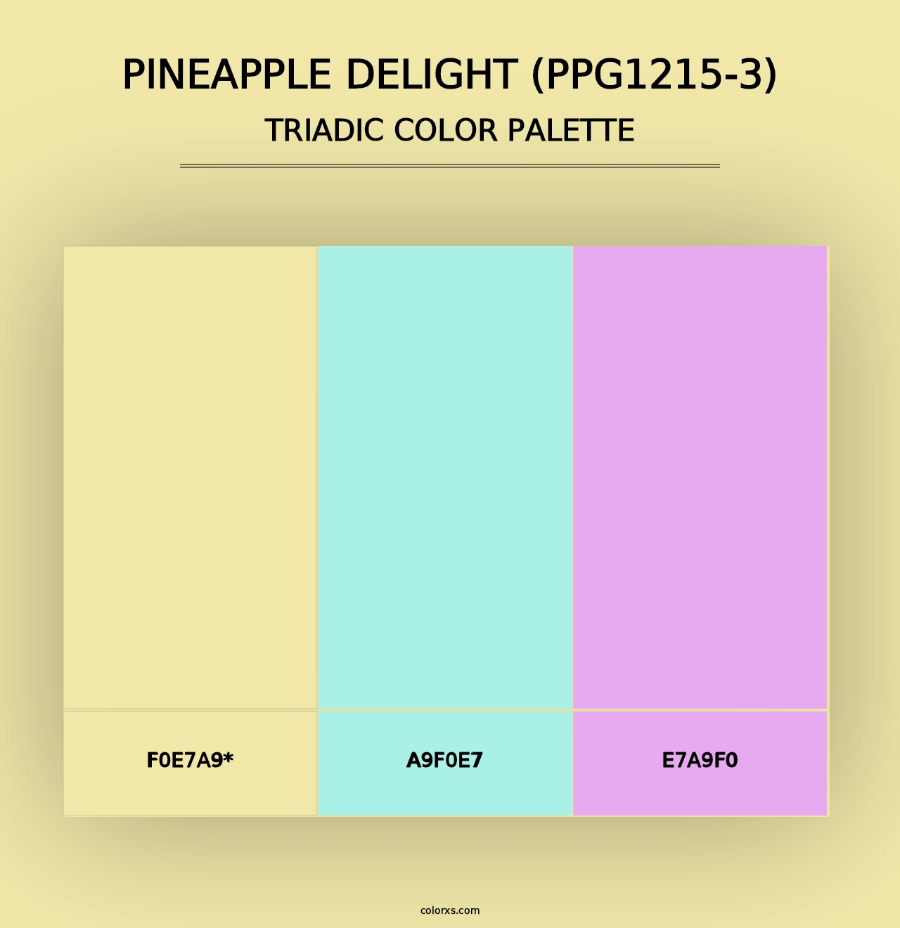 Pineapple Delight (PPG1215-3) - Triadic Color Palette