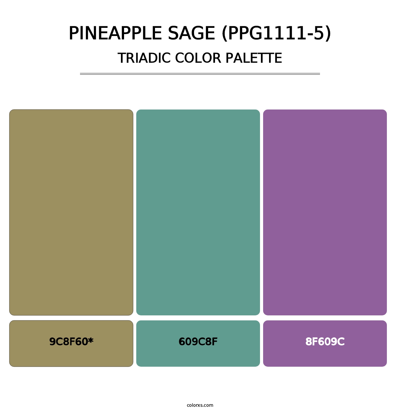 Pineapple Sage (PPG1111-5) - Triadic Color Palette