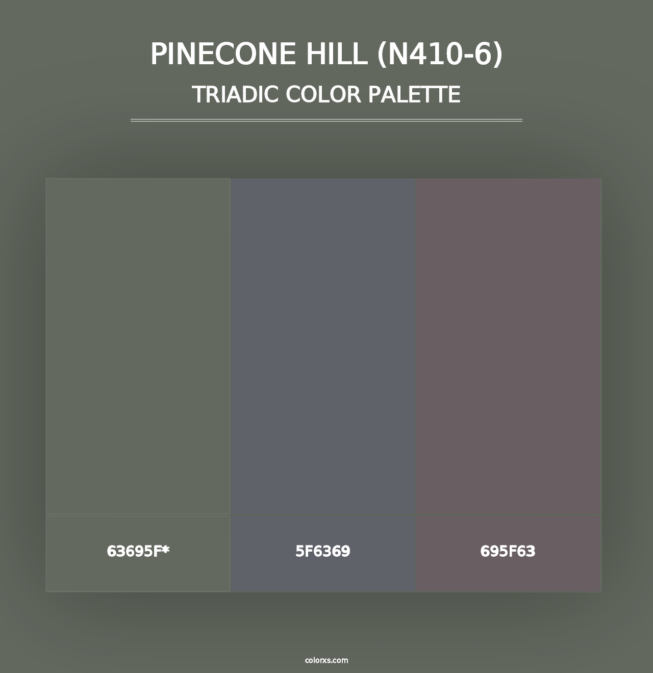 Pinecone Hill (N410-6) - Triadic Color Palette