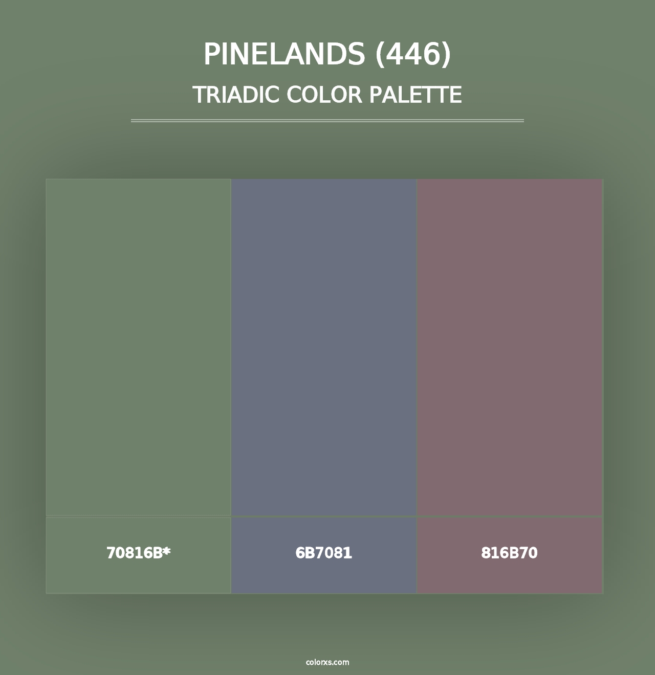 Pinelands (446) - Triadic Color Palette