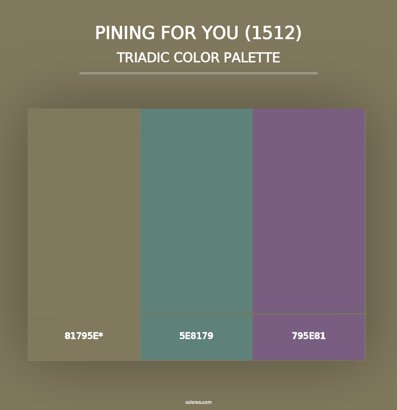 Pining for You (1512) - Triadic Color Palette