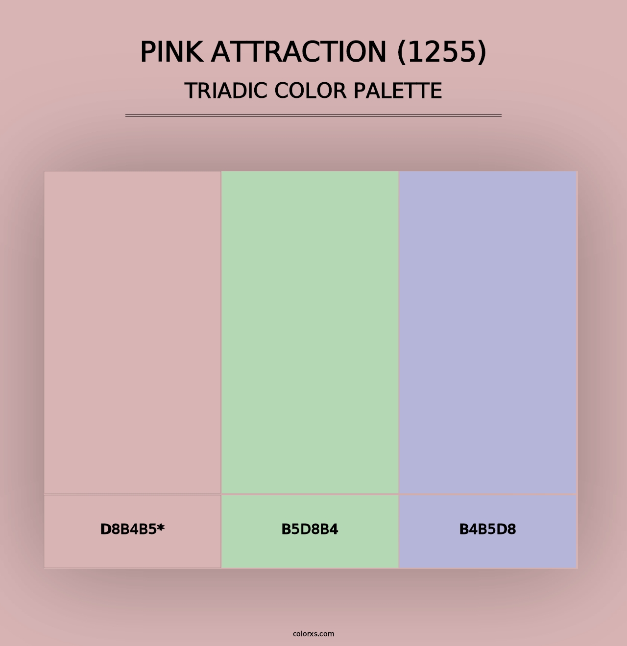 Pink Attraction (1255) - Triadic Color Palette