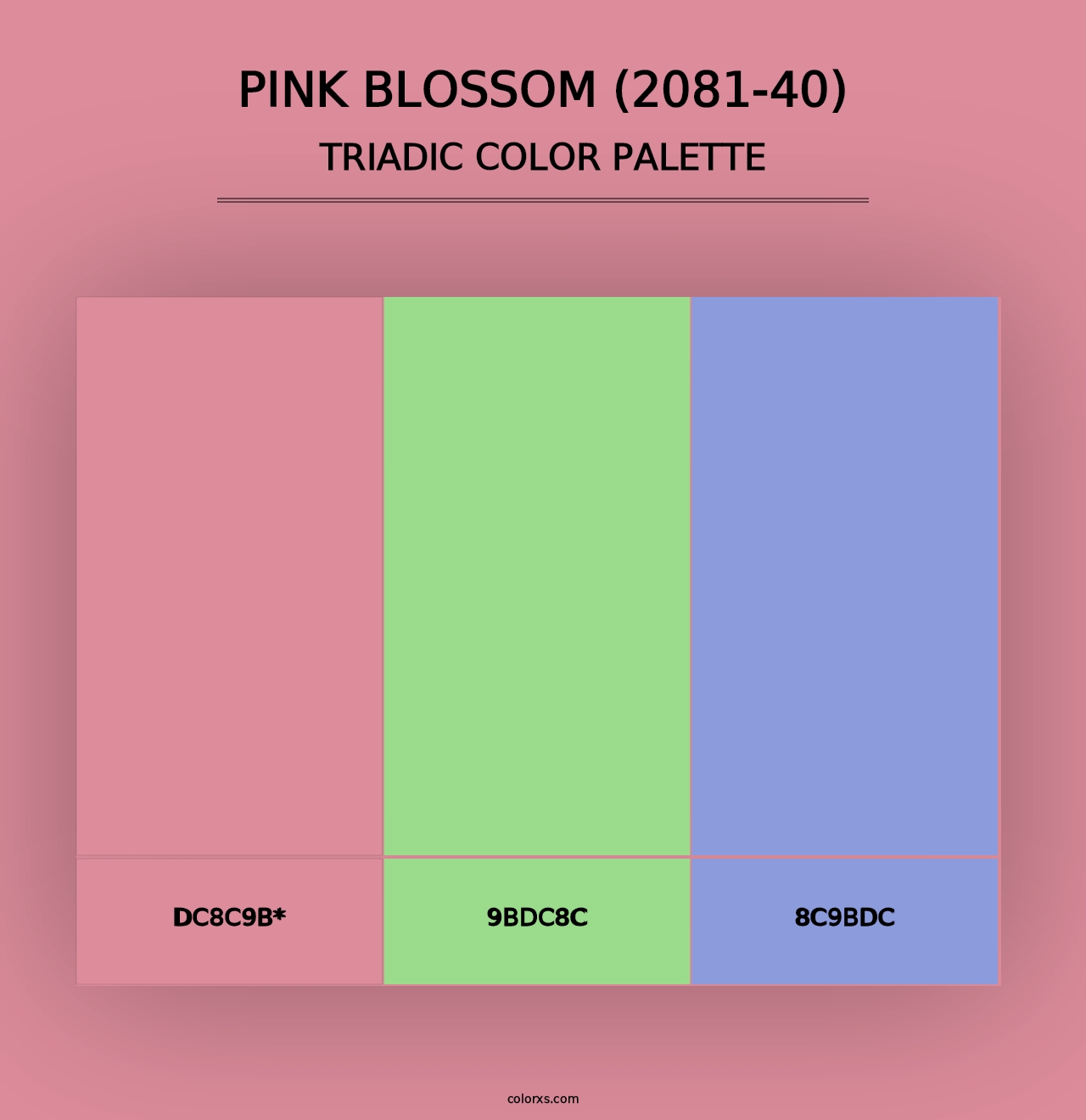 Pink Blossom (2081-40) - Triadic Color Palette