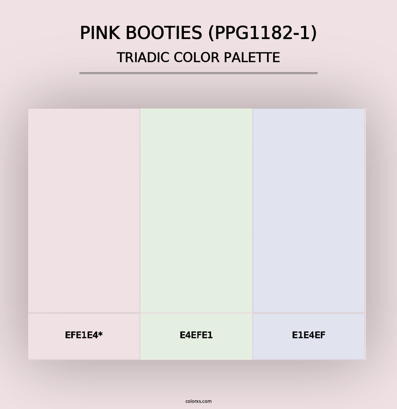 Pink Booties (PPG1182-1) - Triadic Color Palette