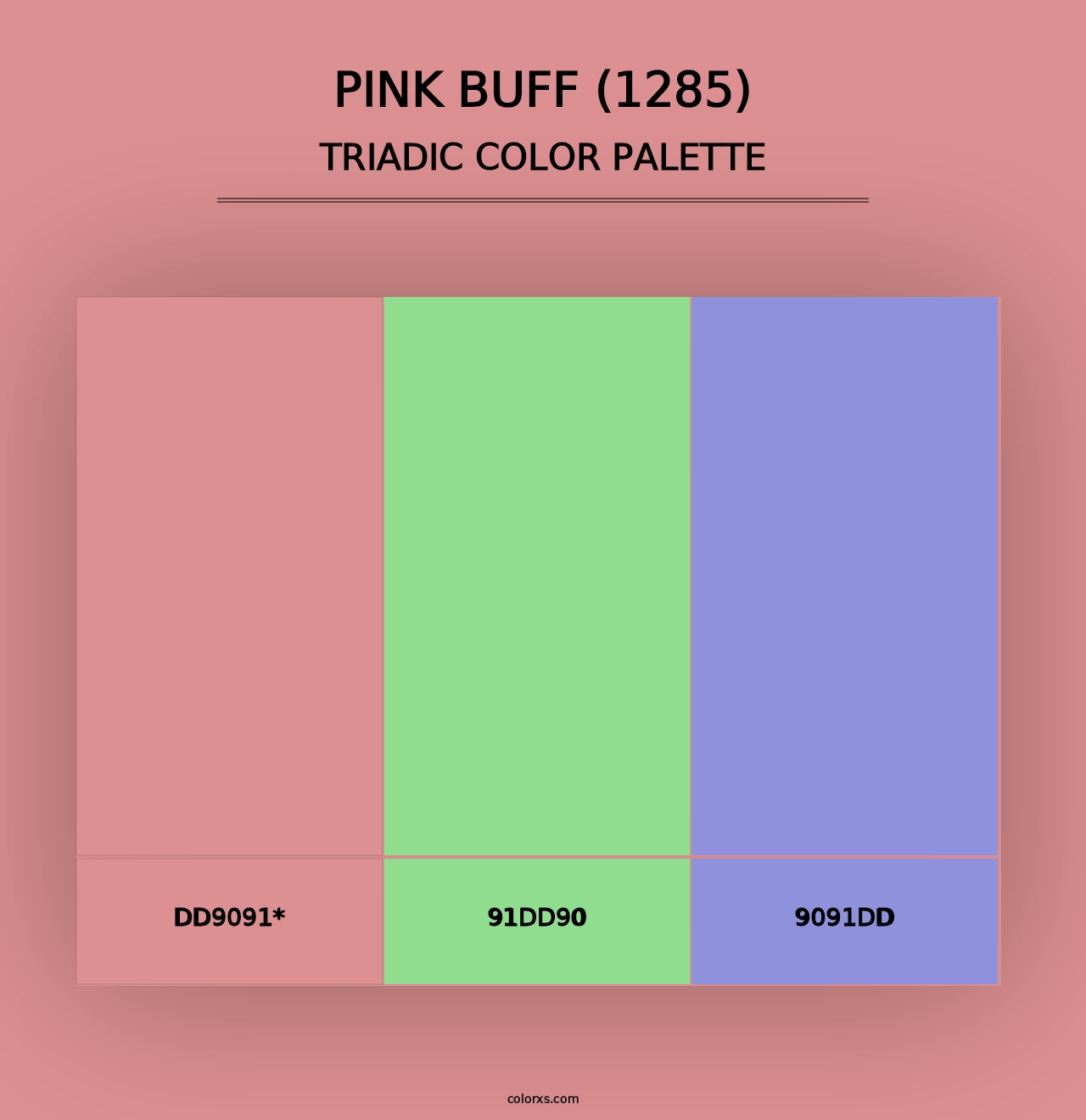 Pink Buff (1285) - Triadic Color Palette