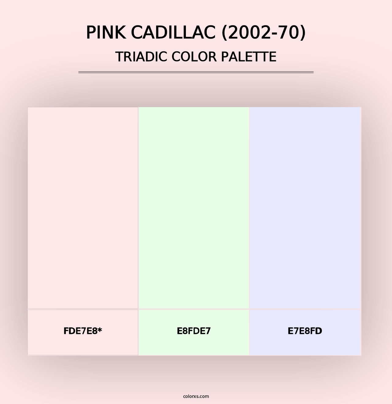 Pink Cadillac (2002-70) - Triadic Color Palette