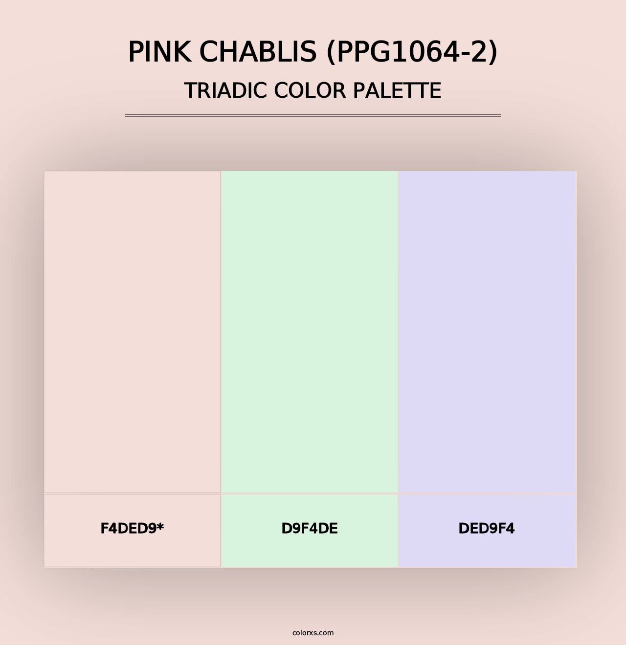 Pink Chablis (PPG1064-2) - Triadic Color Palette