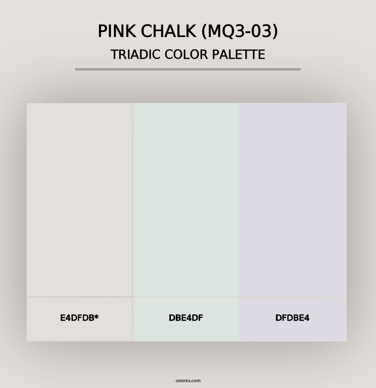 Pink Chalk (MQ3-03) - Triadic Color Palette