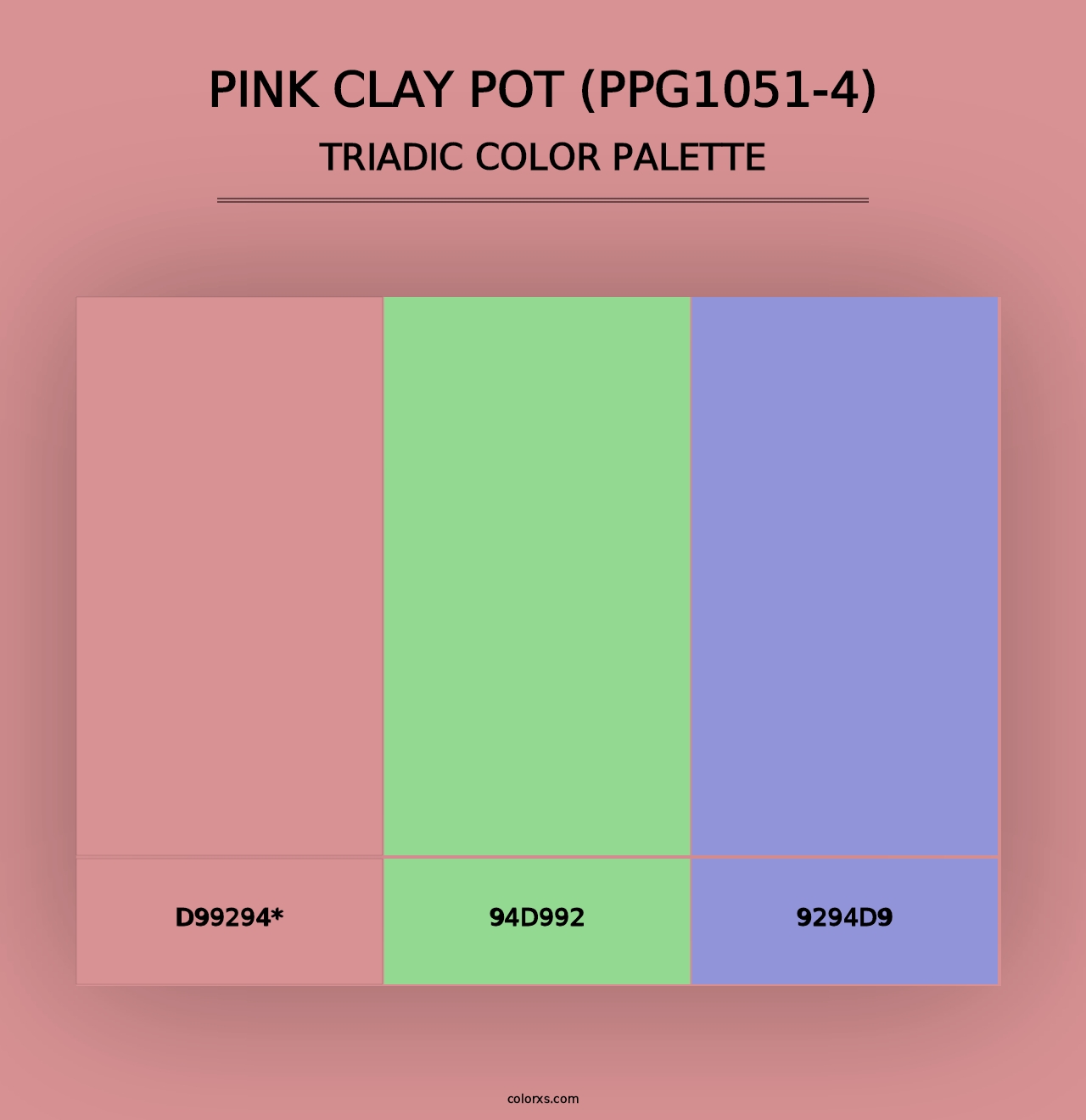 Pink Clay Pot (PPG1051-4) - Triadic Color Palette