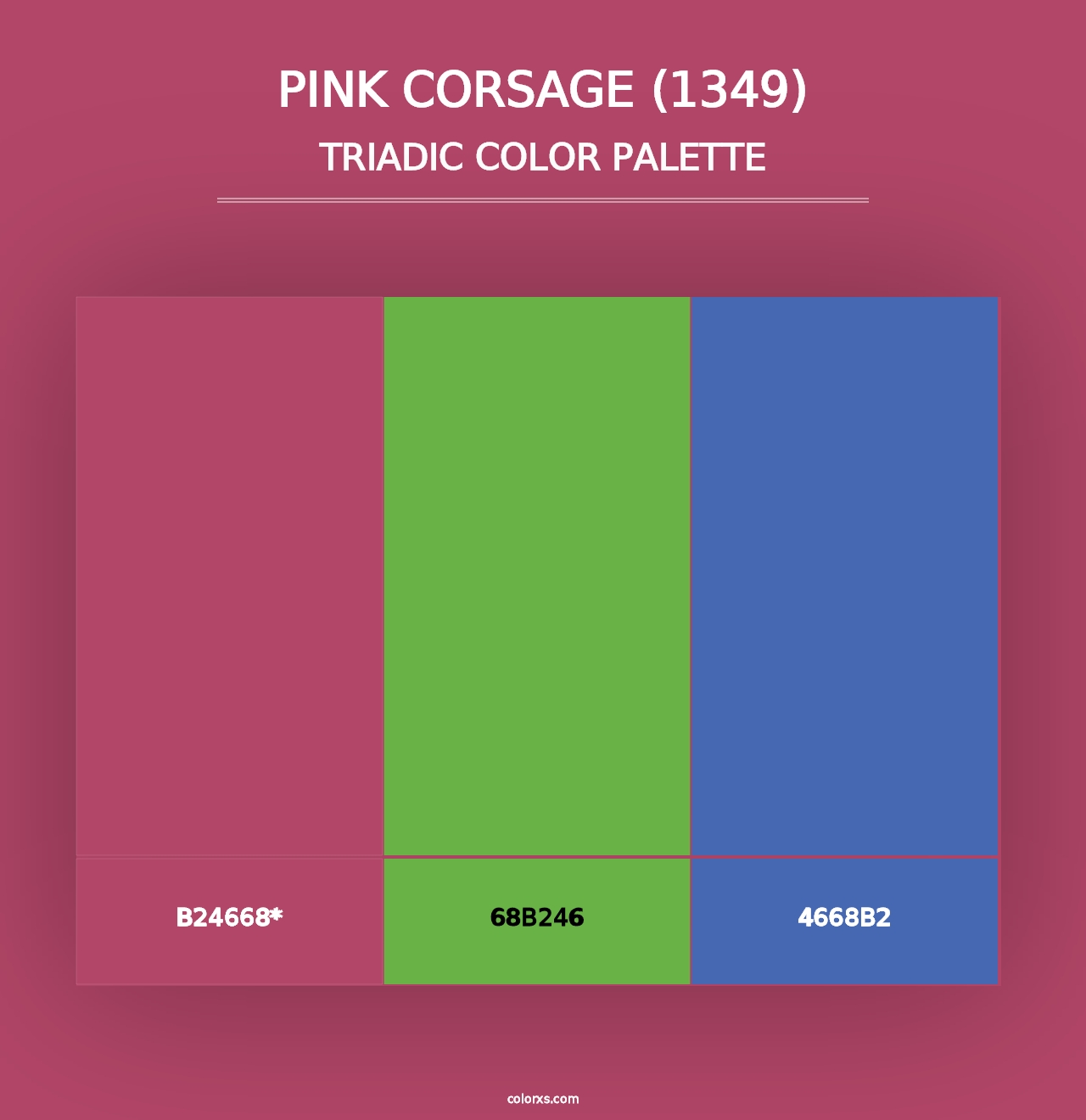 Pink Corsage (1349) - Triadic Color Palette