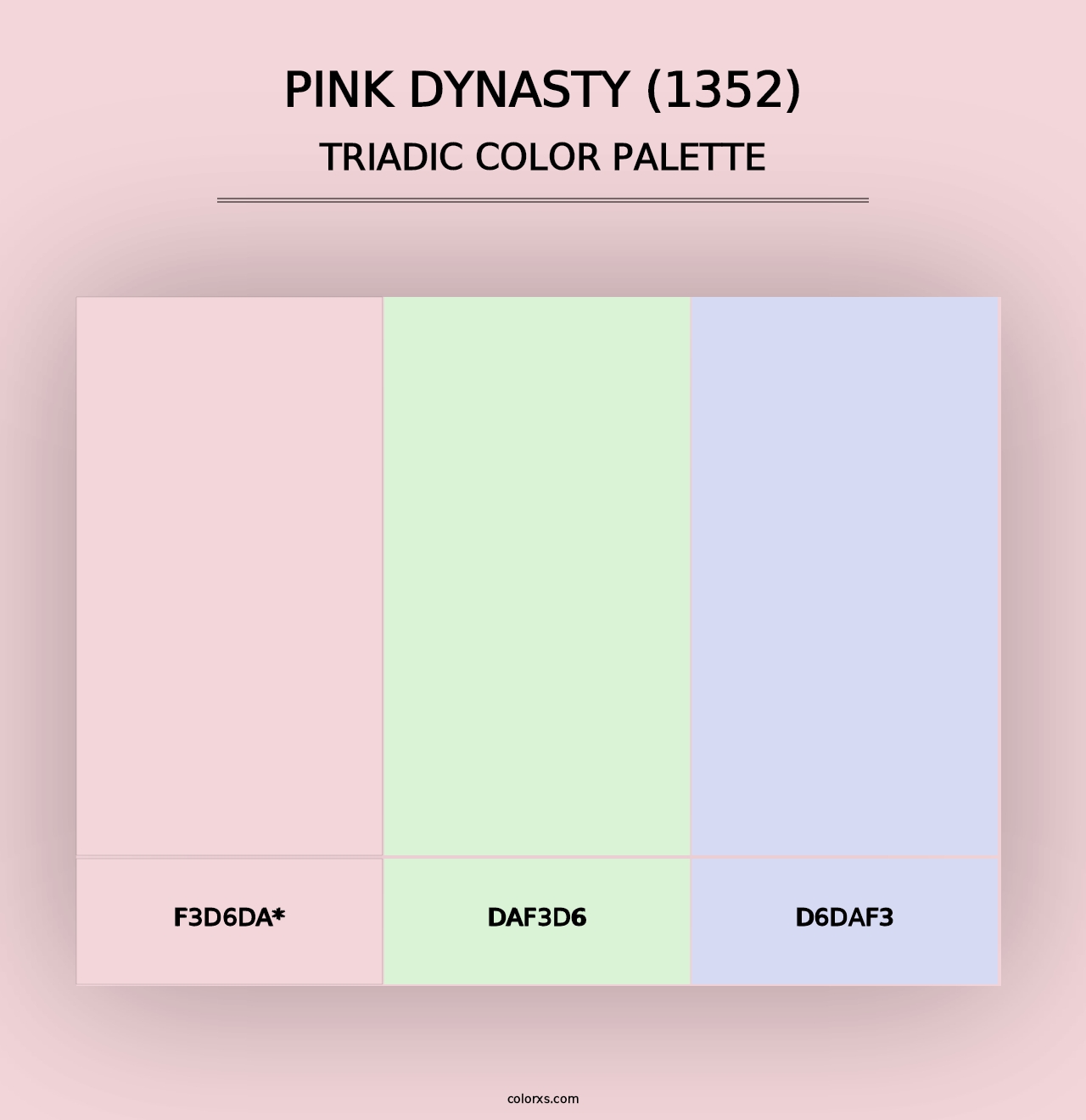 Pink Dynasty (1352) - Triadic Color Palette