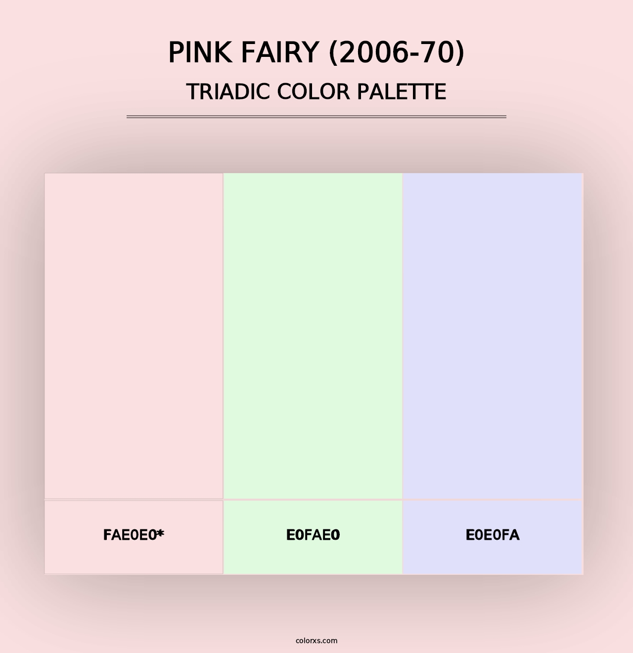 Pink Fairy (2006-70) - Triadic Color Palette