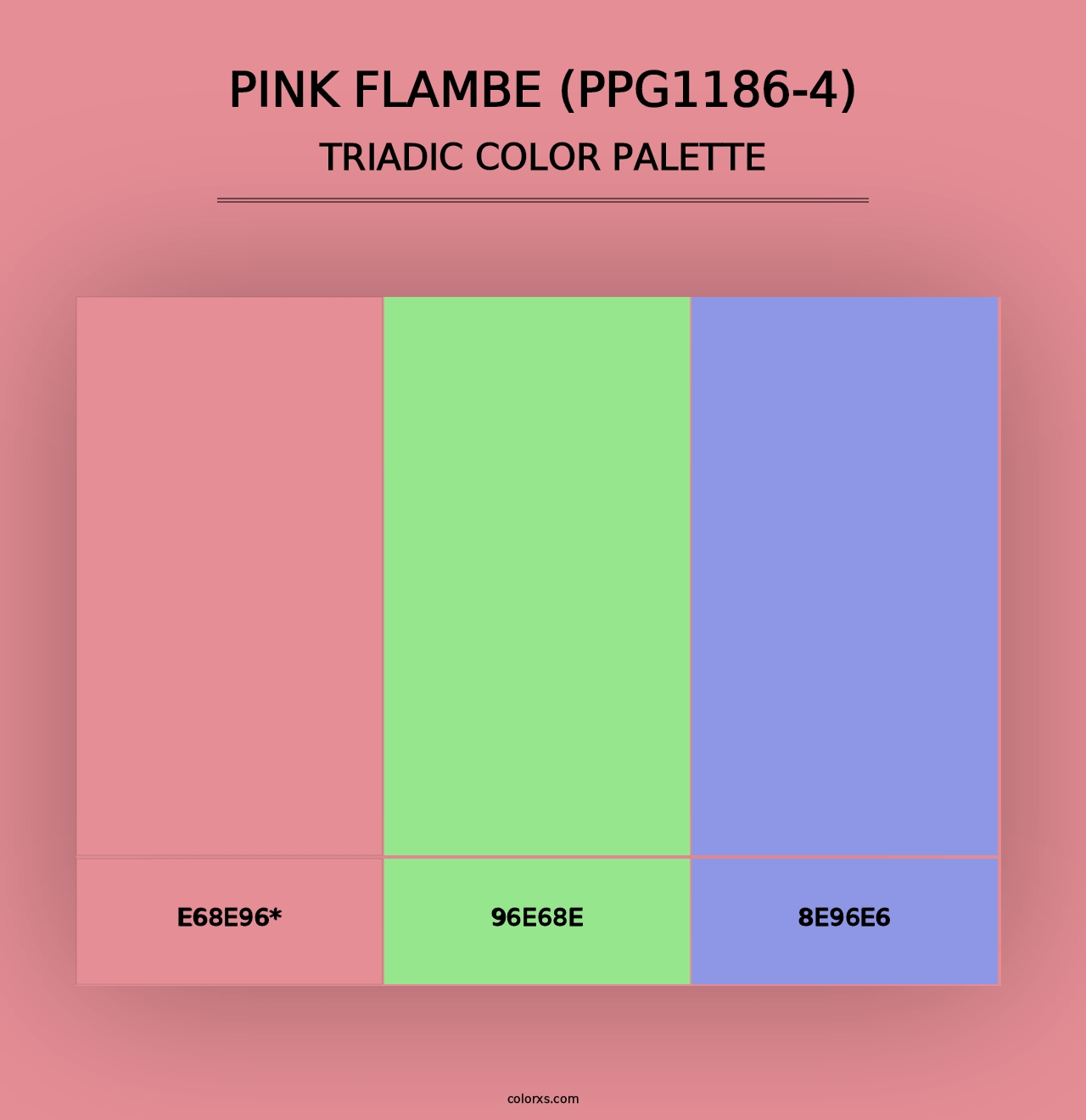 Pink Flambe (PPG1186-4) - Triadic Color Palette