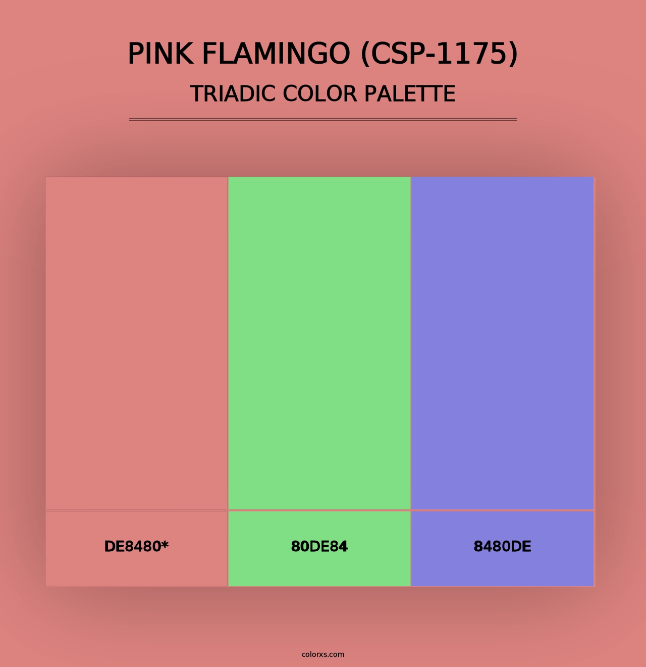 Pink Flamingo (CSP-1175) - Triadic Color Palette