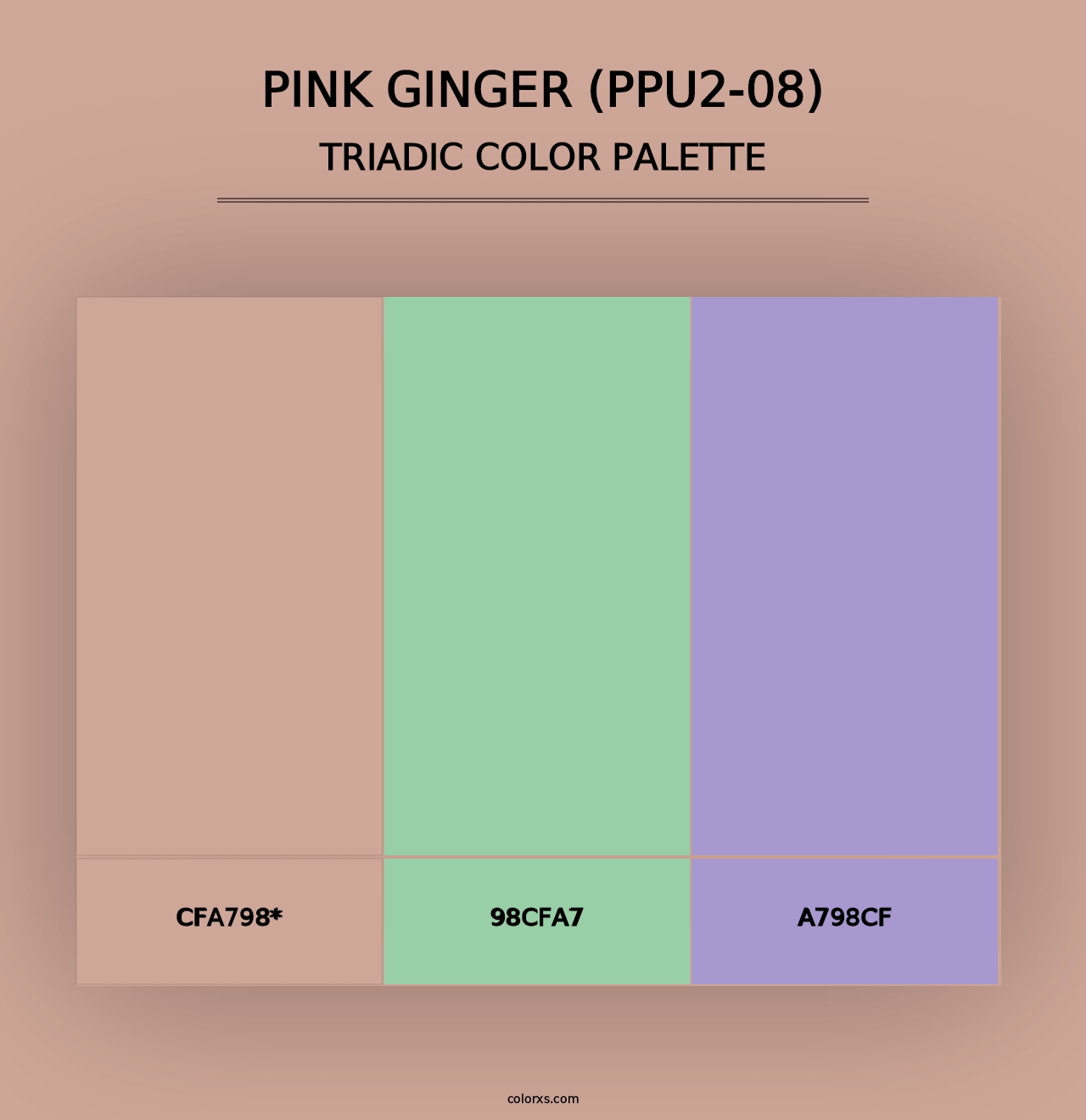 Pink Ginger (PPU2-08) - Triadic Color Palette