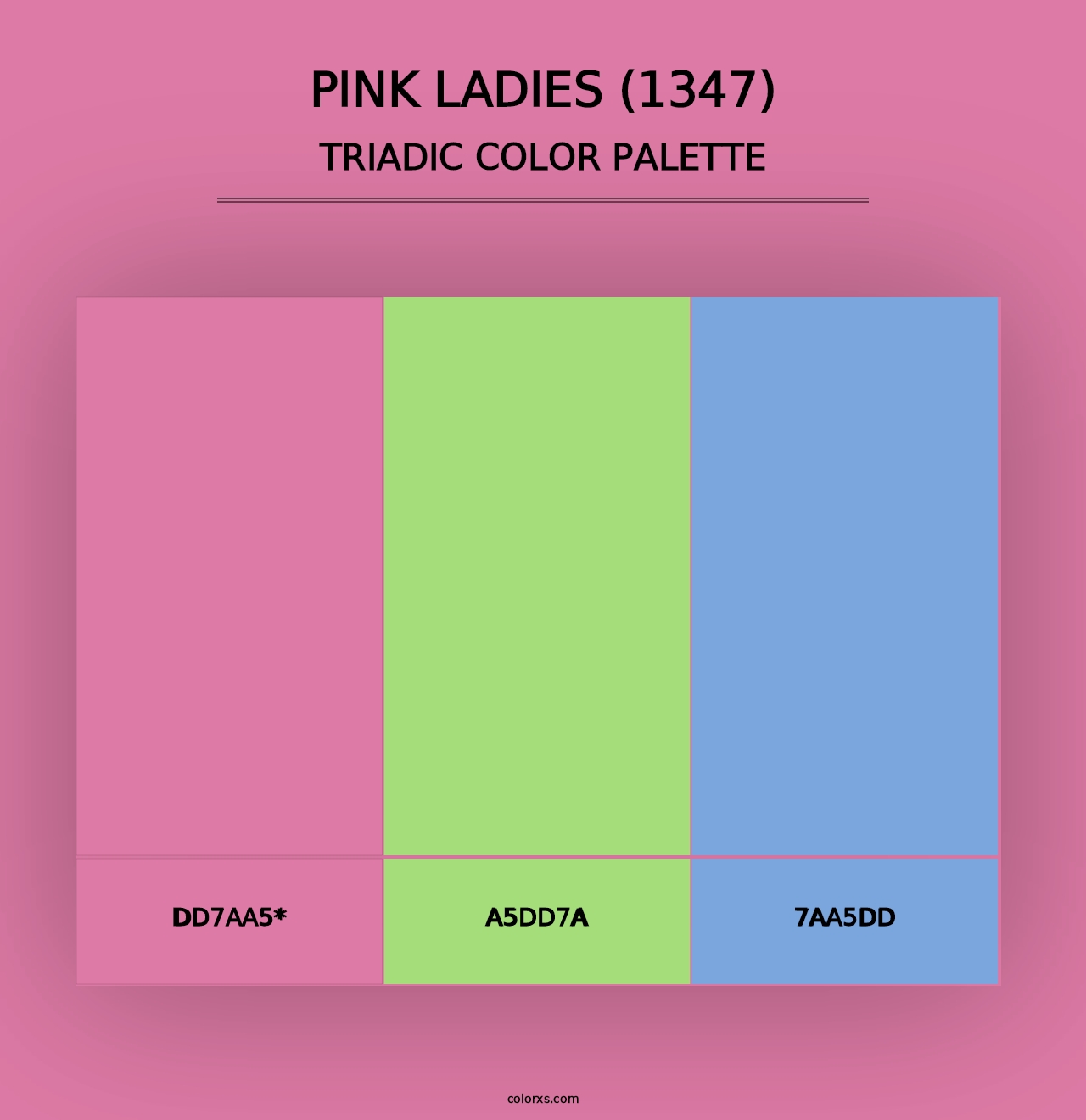 Pink Ladies (1347) - Triadic Color Palette