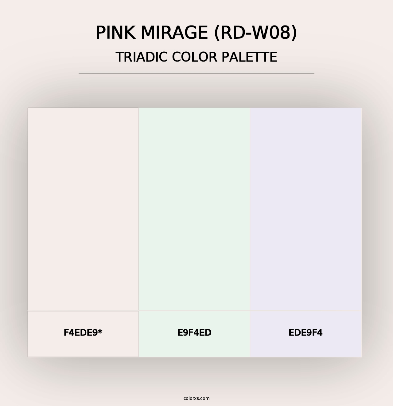 Pink Mirage (RD-W08) - Triadic Color Palette