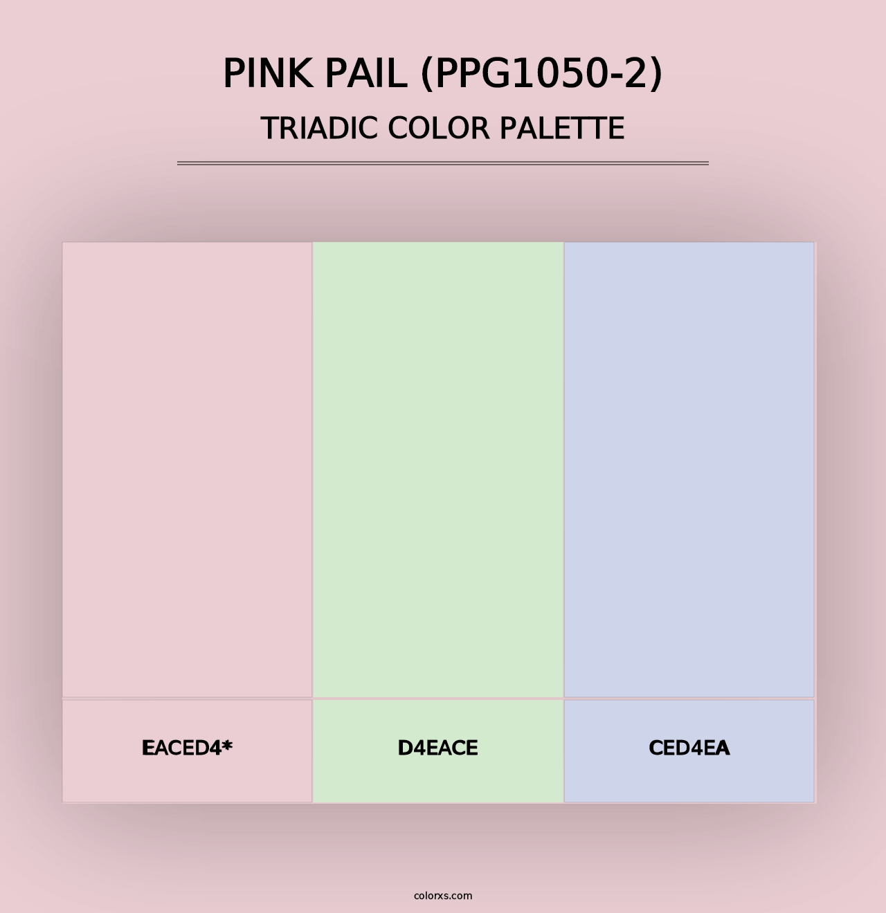 Pink Pail (PPG1050-2) - Triadic Color Palette