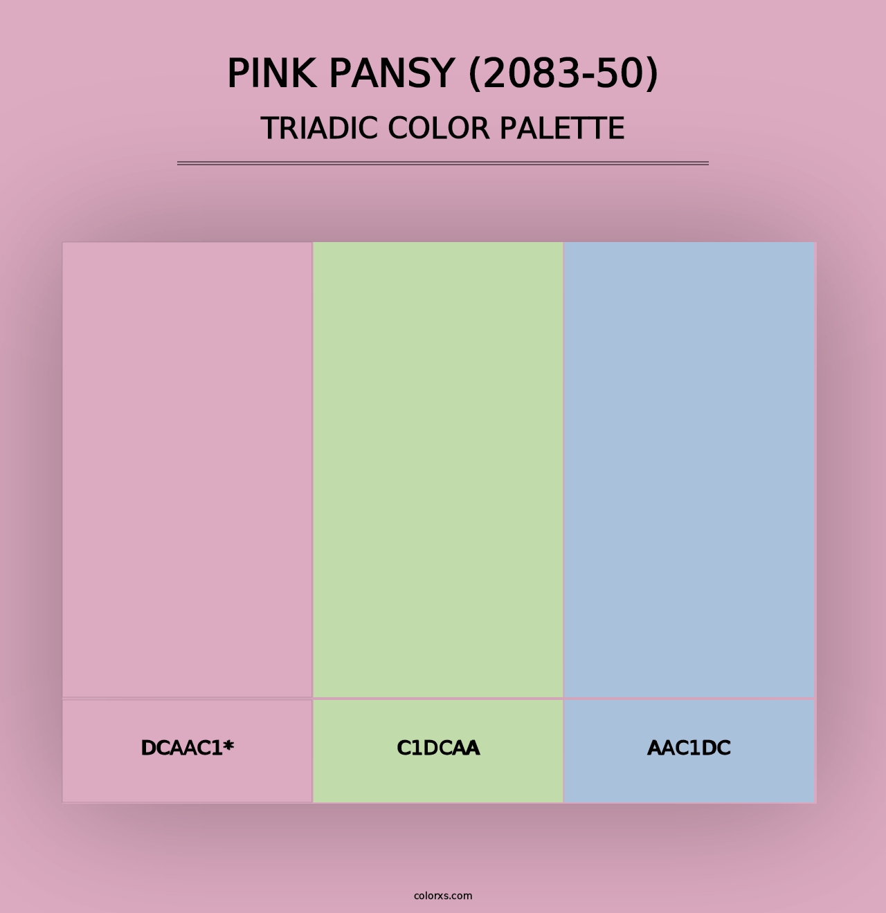 Pink Pansy (2083-50) - Triadic Color Palette