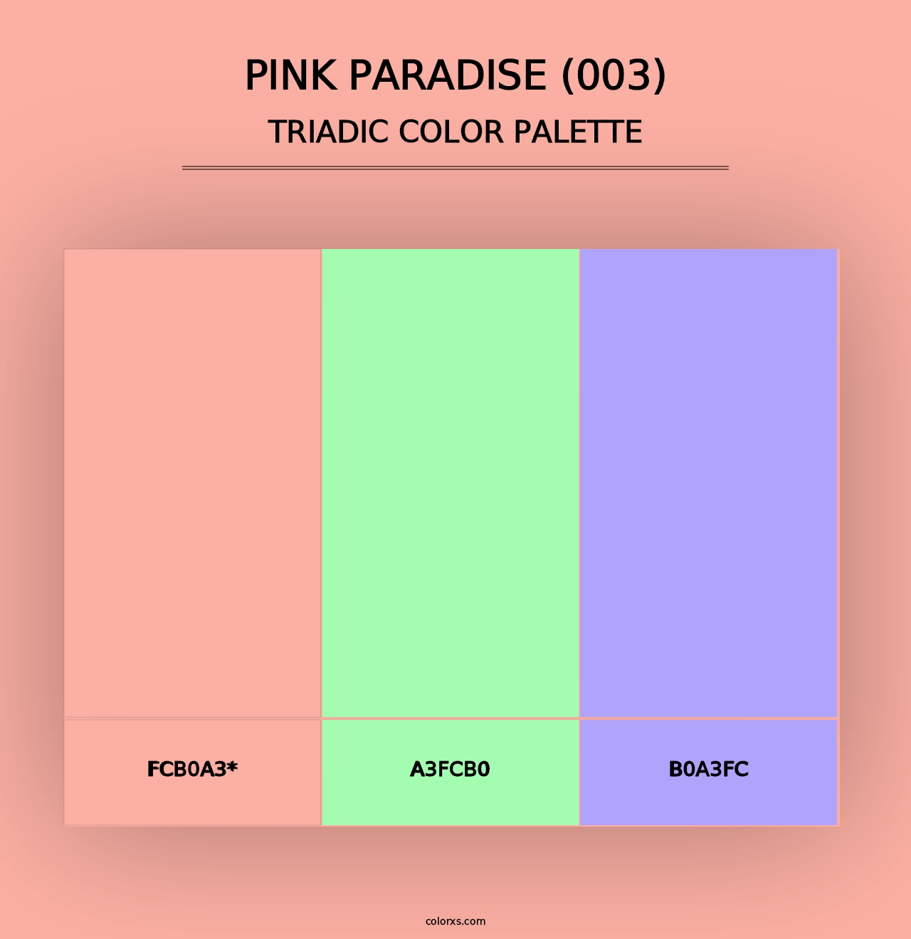 Pink Paradise (003) - Triadic Color Palette