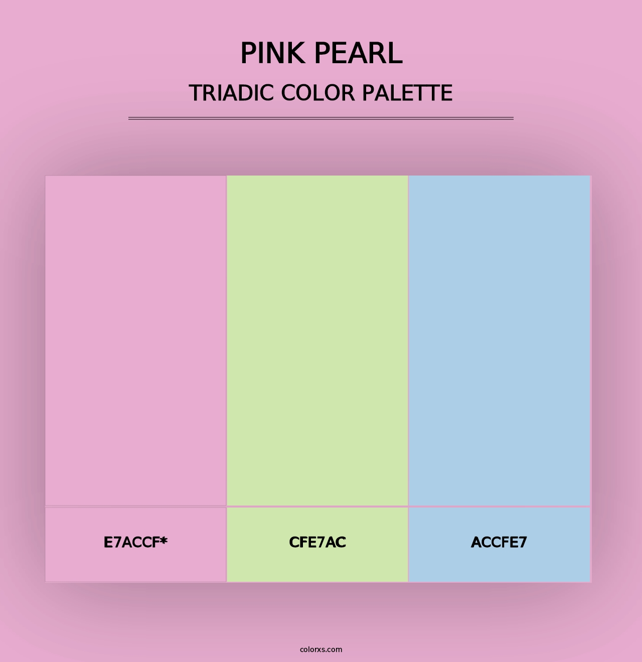 Pink Pearl - Triadic Color Palette