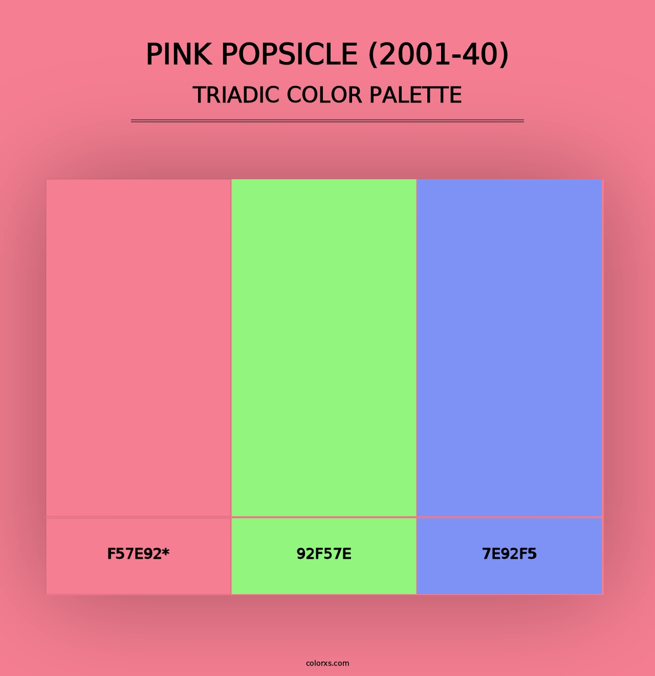 Pink Popsicle (2001-40) - Triadic Color Palette