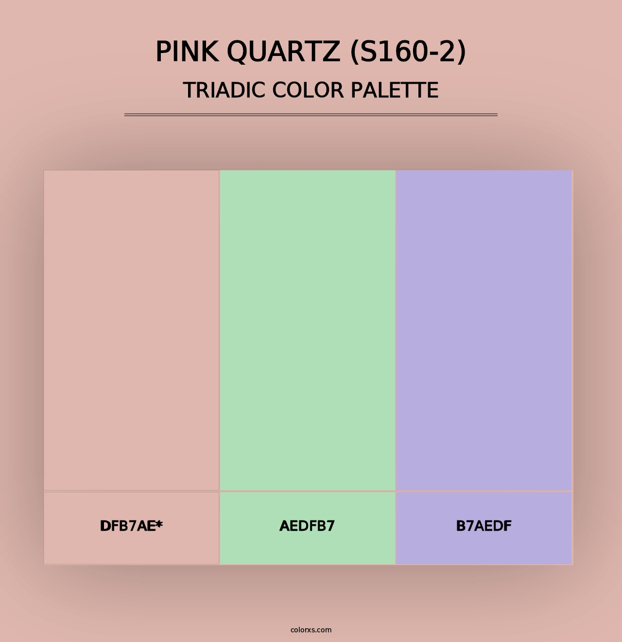 Pink Quartz (S160-2) - Triadic Color Palette