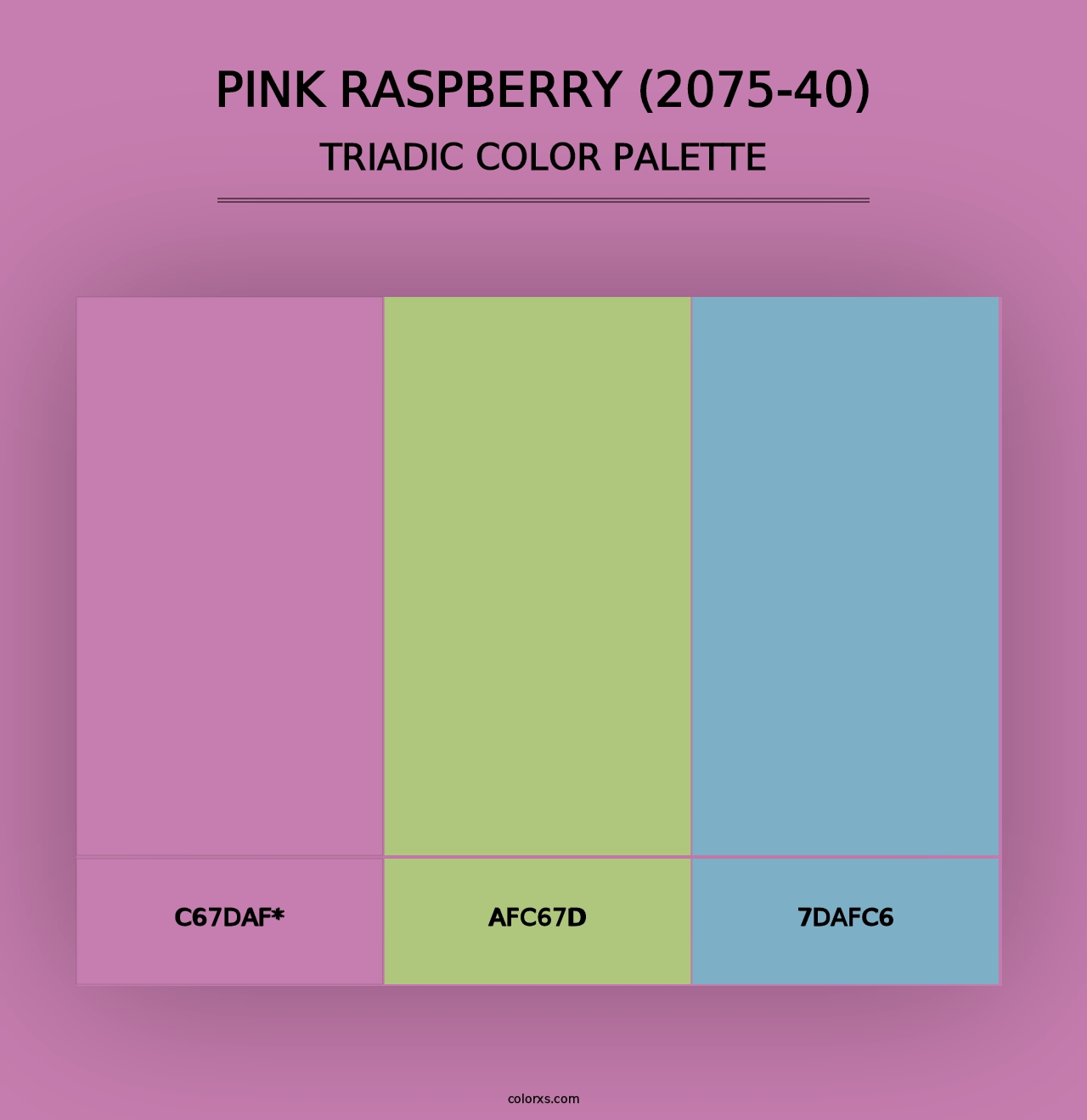 Pink Raspberry (2075-40) - Triadic Color Palette