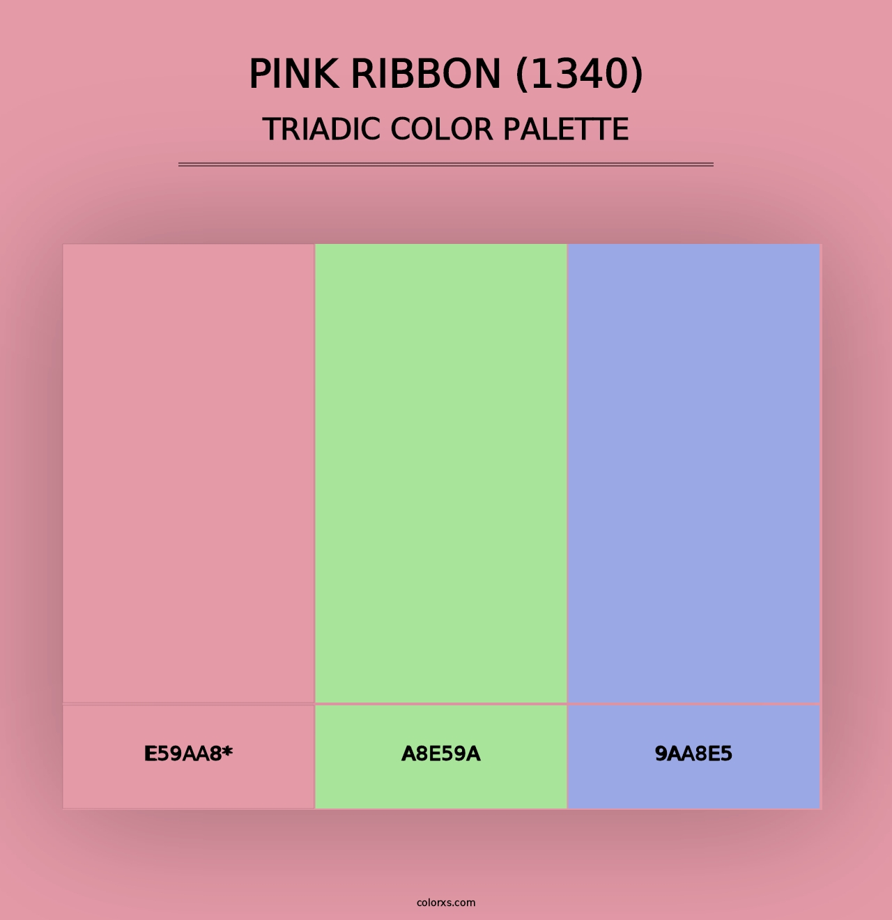 Pink Ribbon (1340) - Triadic Color Palette