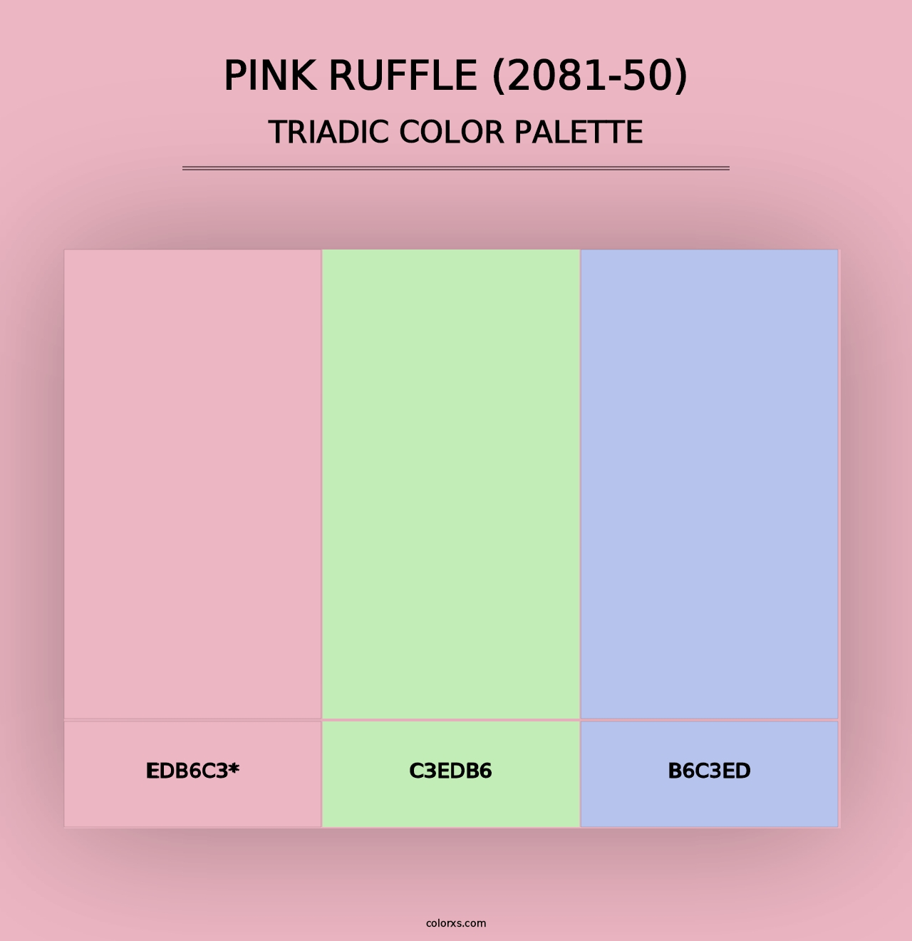 Pink Ruffle (2081-50) - Triadic Color Palette