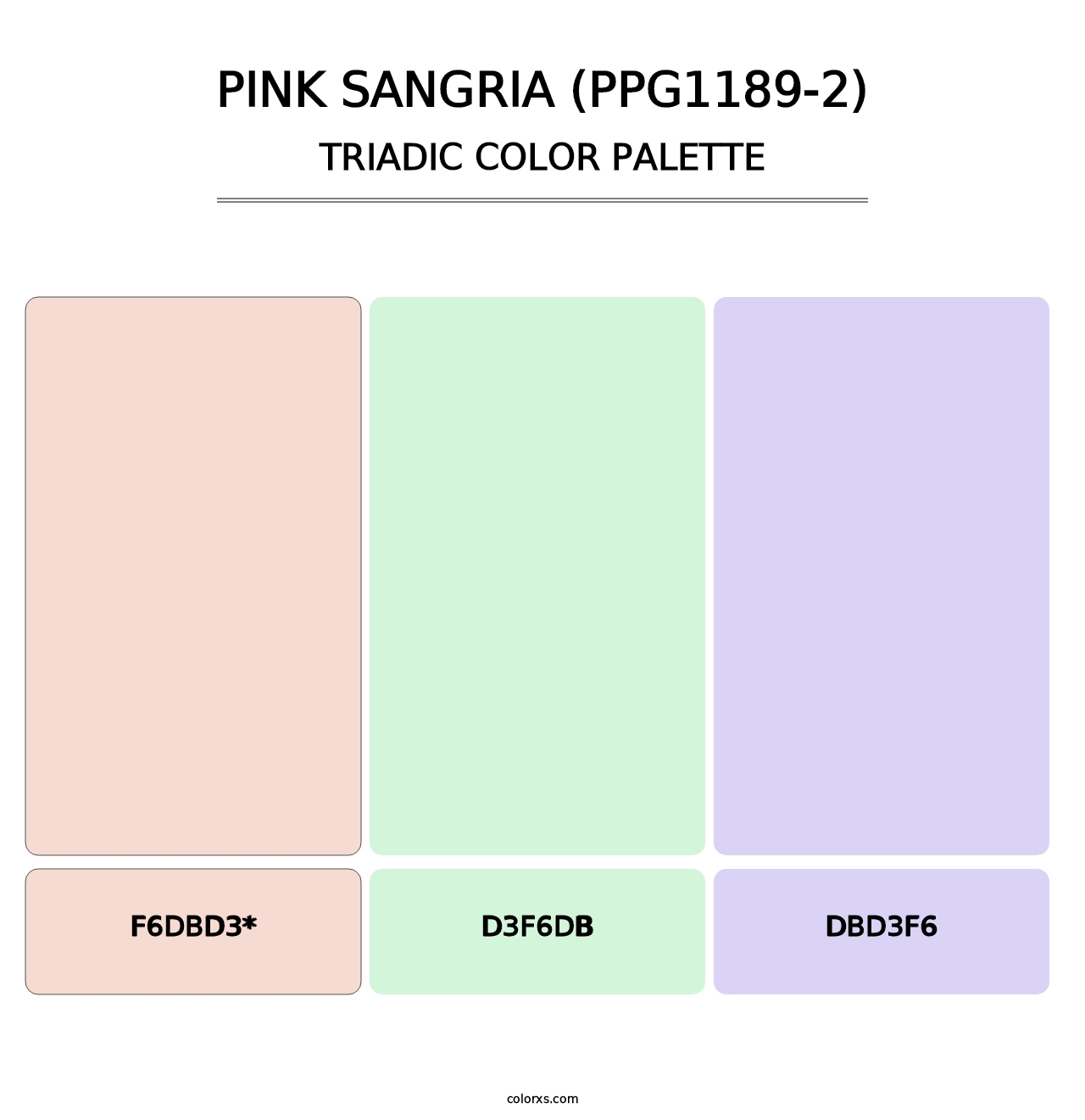 Pink Sangria (PPG1189-2) - Triadic Color Palette