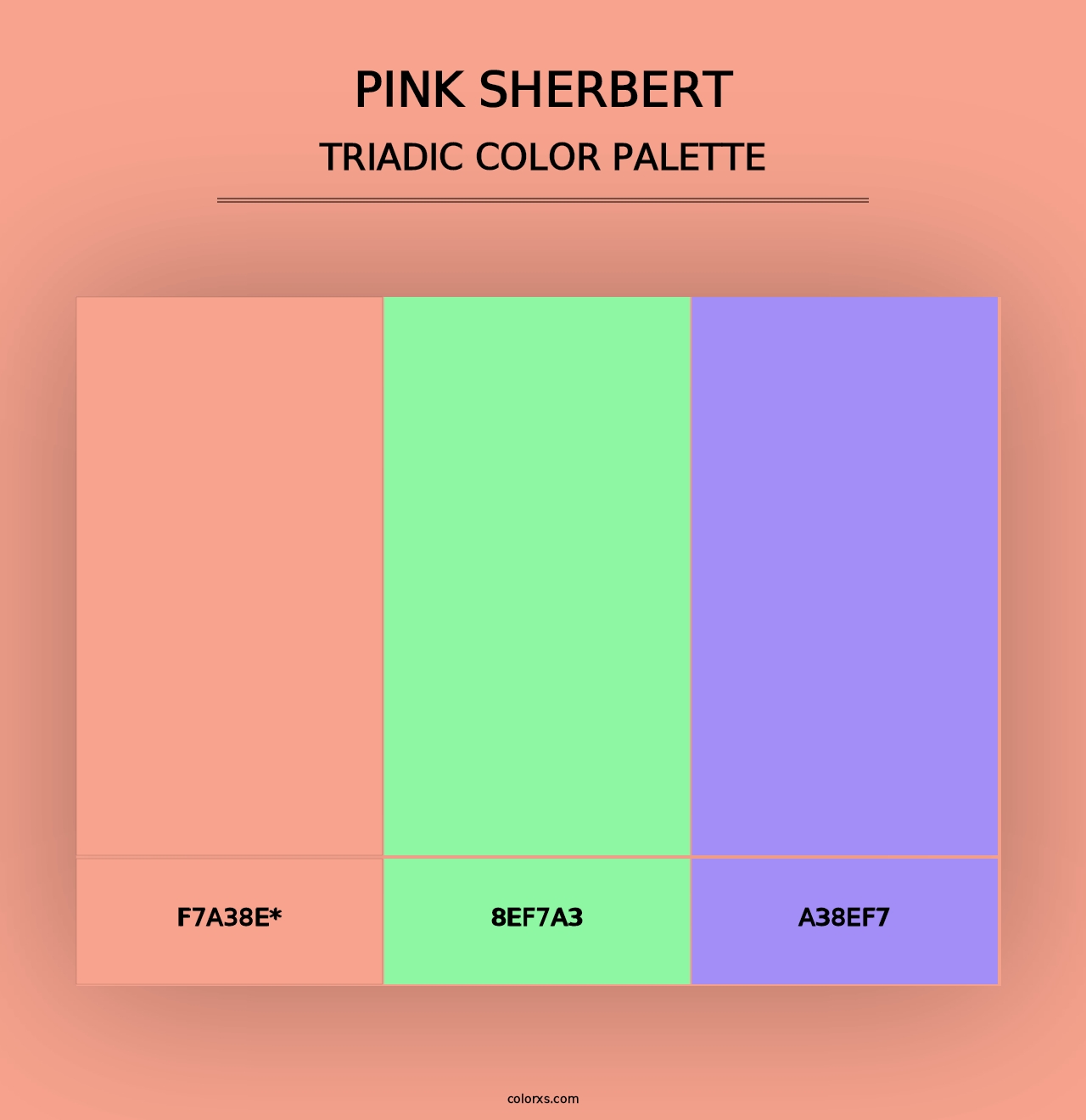 Pink Sherbert - Triadic Color Palette