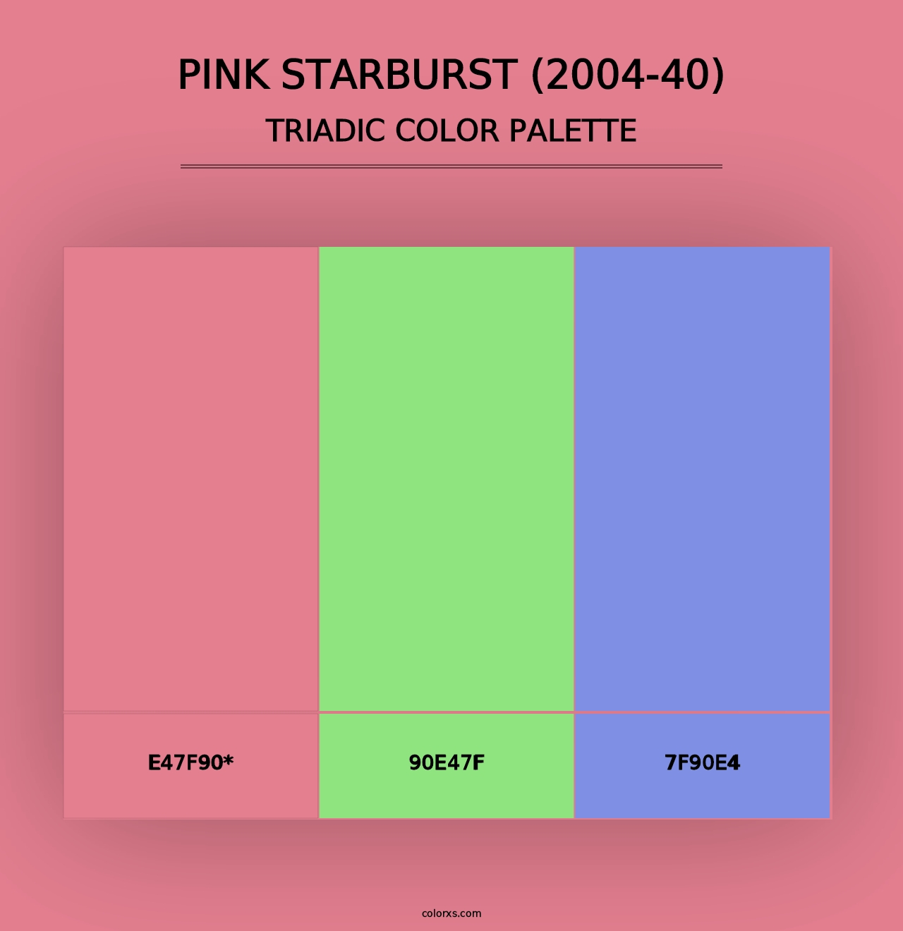 Pink Starburst (2004-40) - Triadic Color Palette