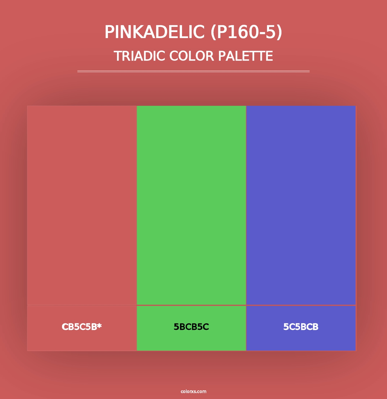 Pinkadelic (P160-5) - Triadic Color Palette