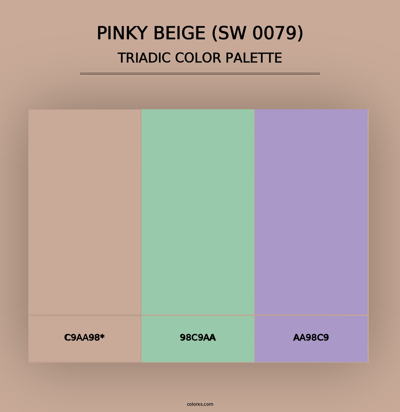 Pinky Beige (SW 0079) - Triadic Color Palette