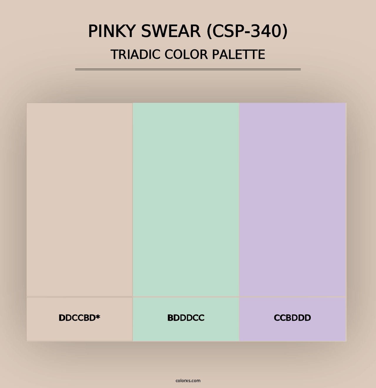 Pinky Swear (CSP-340) - Triadic Color Palette