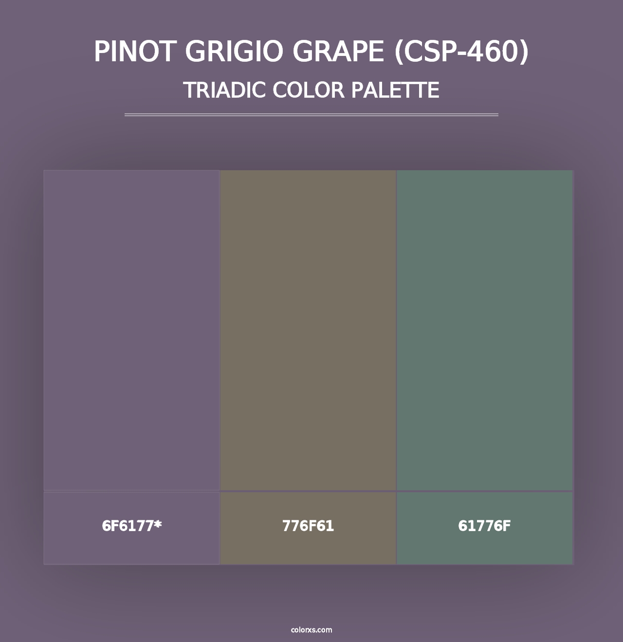 Pinot Grigio Grape (CSP-460) - Triadic Color Palette