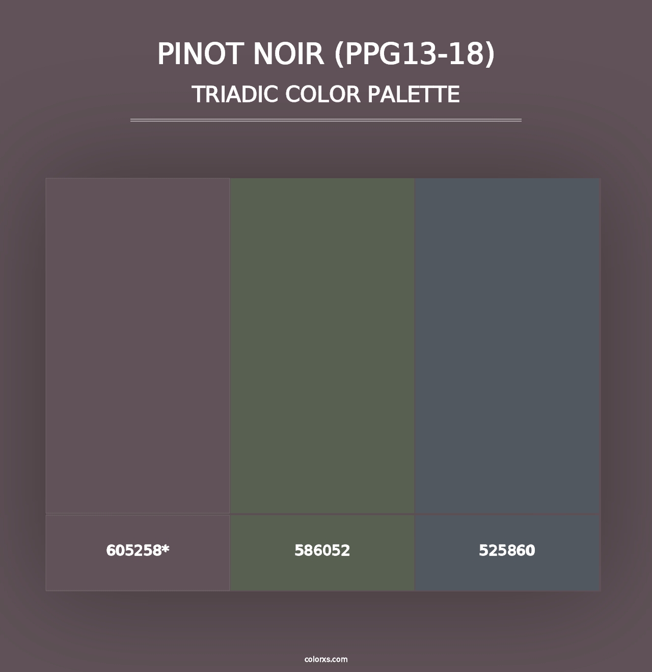 Pinot Noir (PPG13-18) - Triadic Color Palette