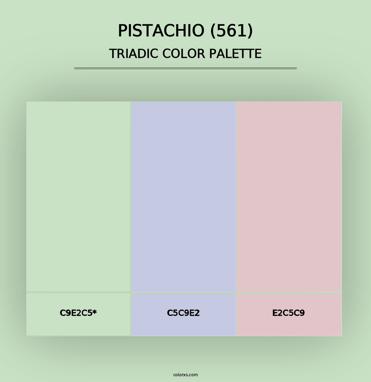 Pistachio (561) - Triadic Color Palette