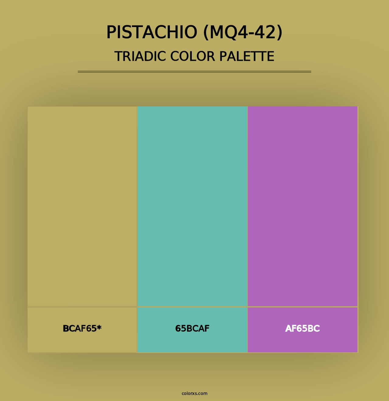 Pistachio (MQ4-42) - Triadic Color Palette