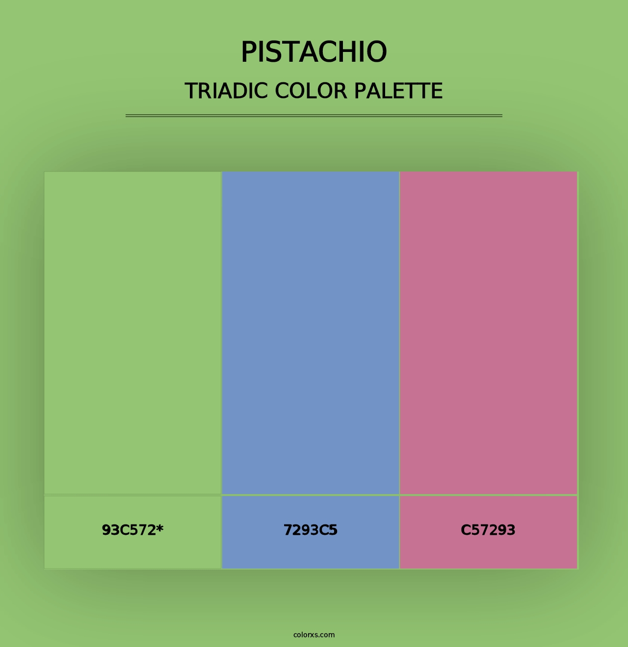 Pistachio - Triadic Color Palette