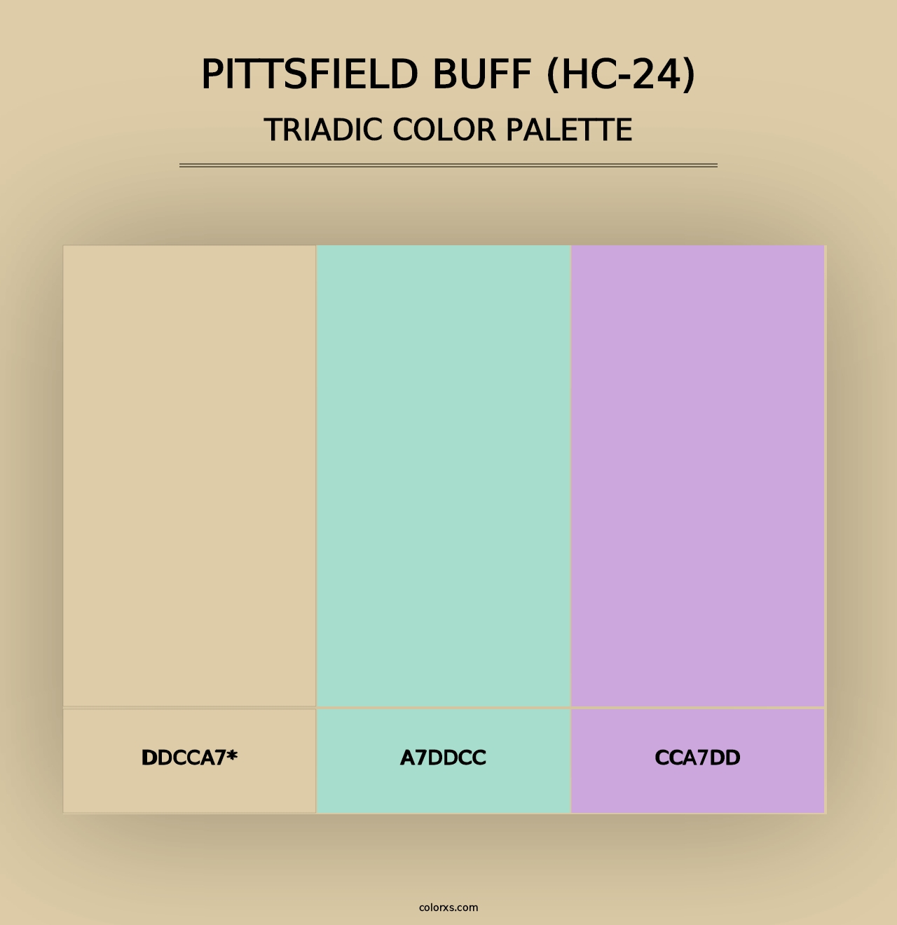 Pittsfield Buff (HC-24) - Triadic Color Palette