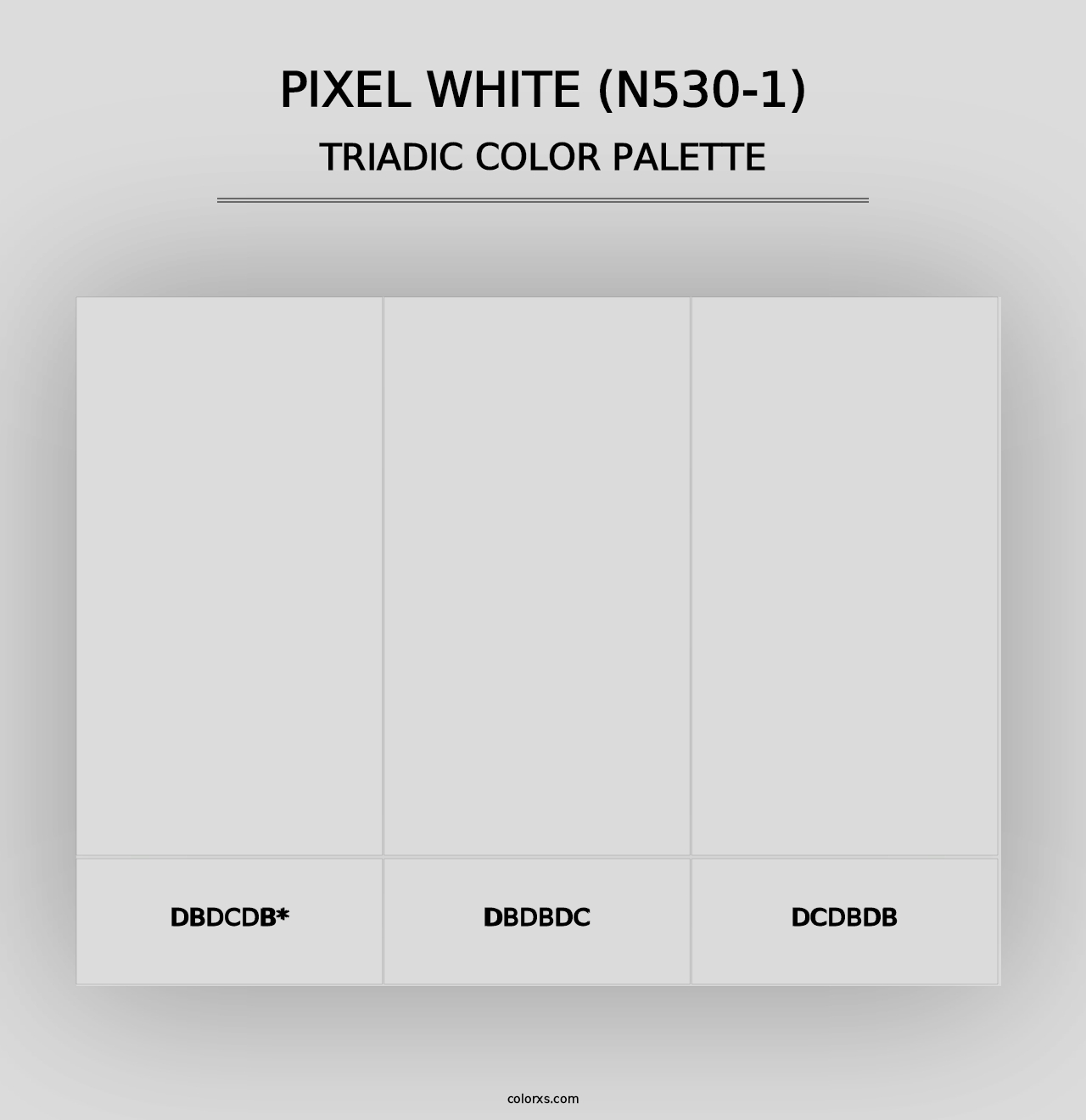 Pixel White (N530-1) - Triadic Color Palette