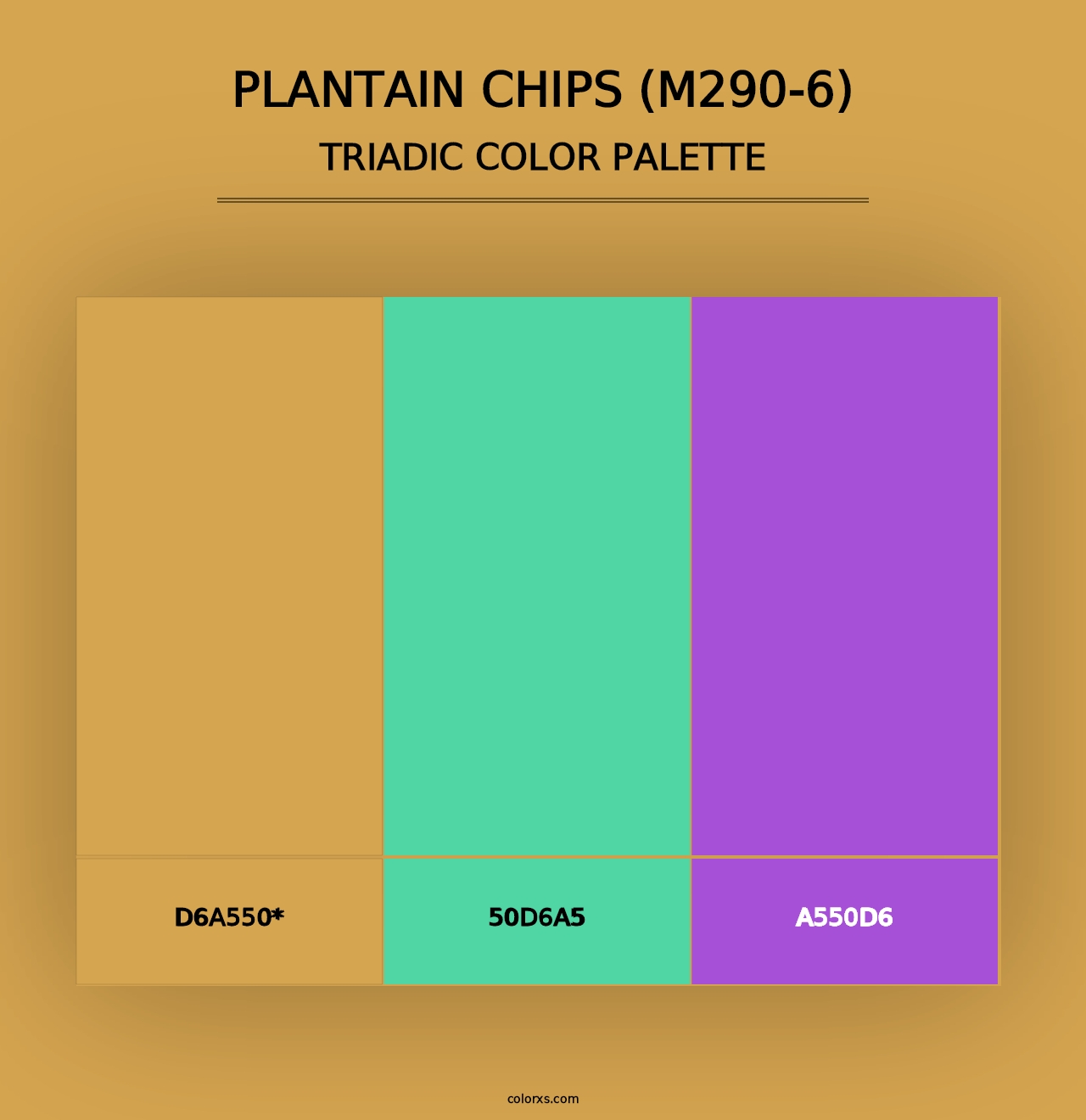 Plantain Chips (M290-6) - Triadic Color Palette