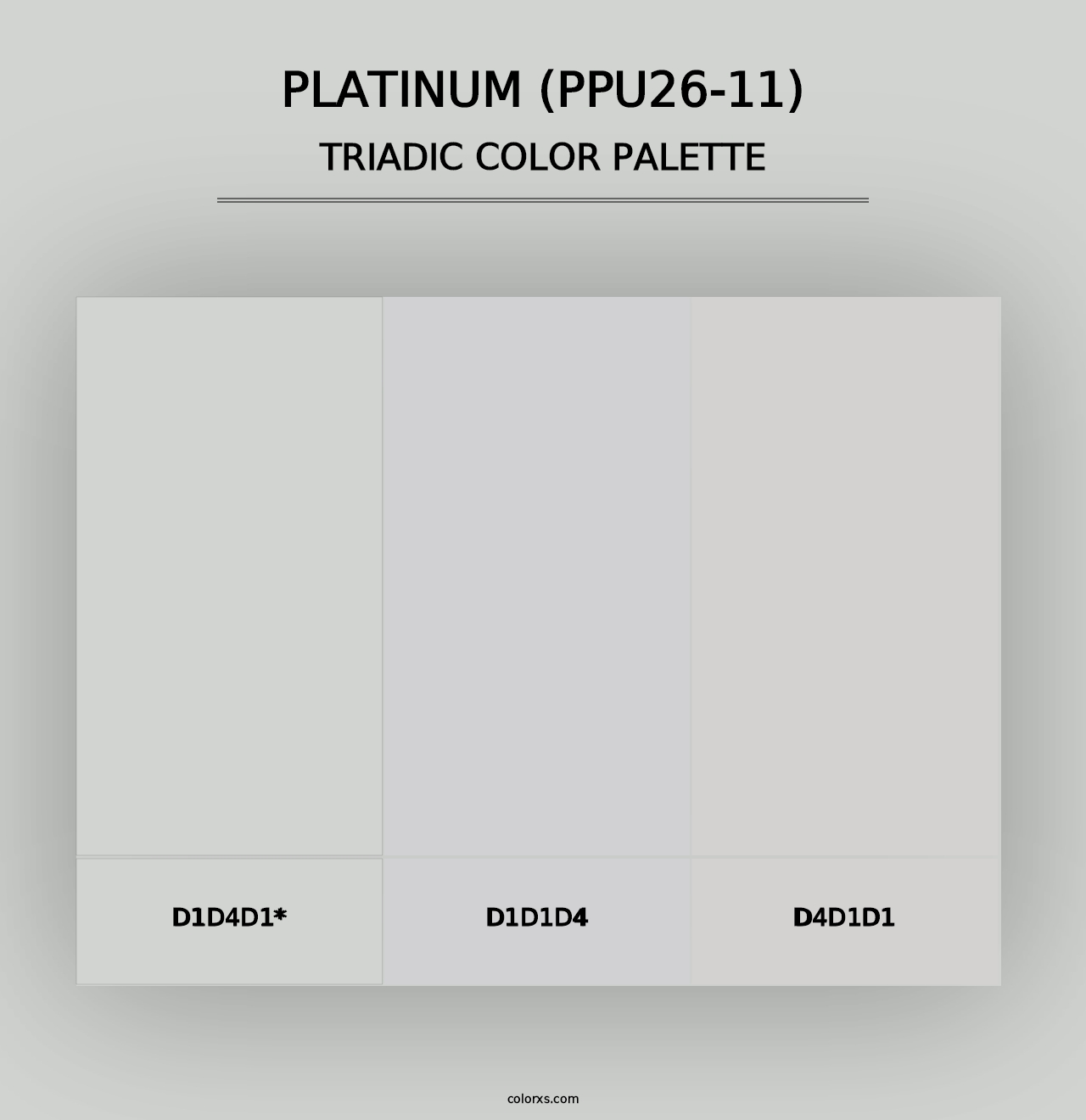 Platinum (PPU26-11) - Triadic Color Palette