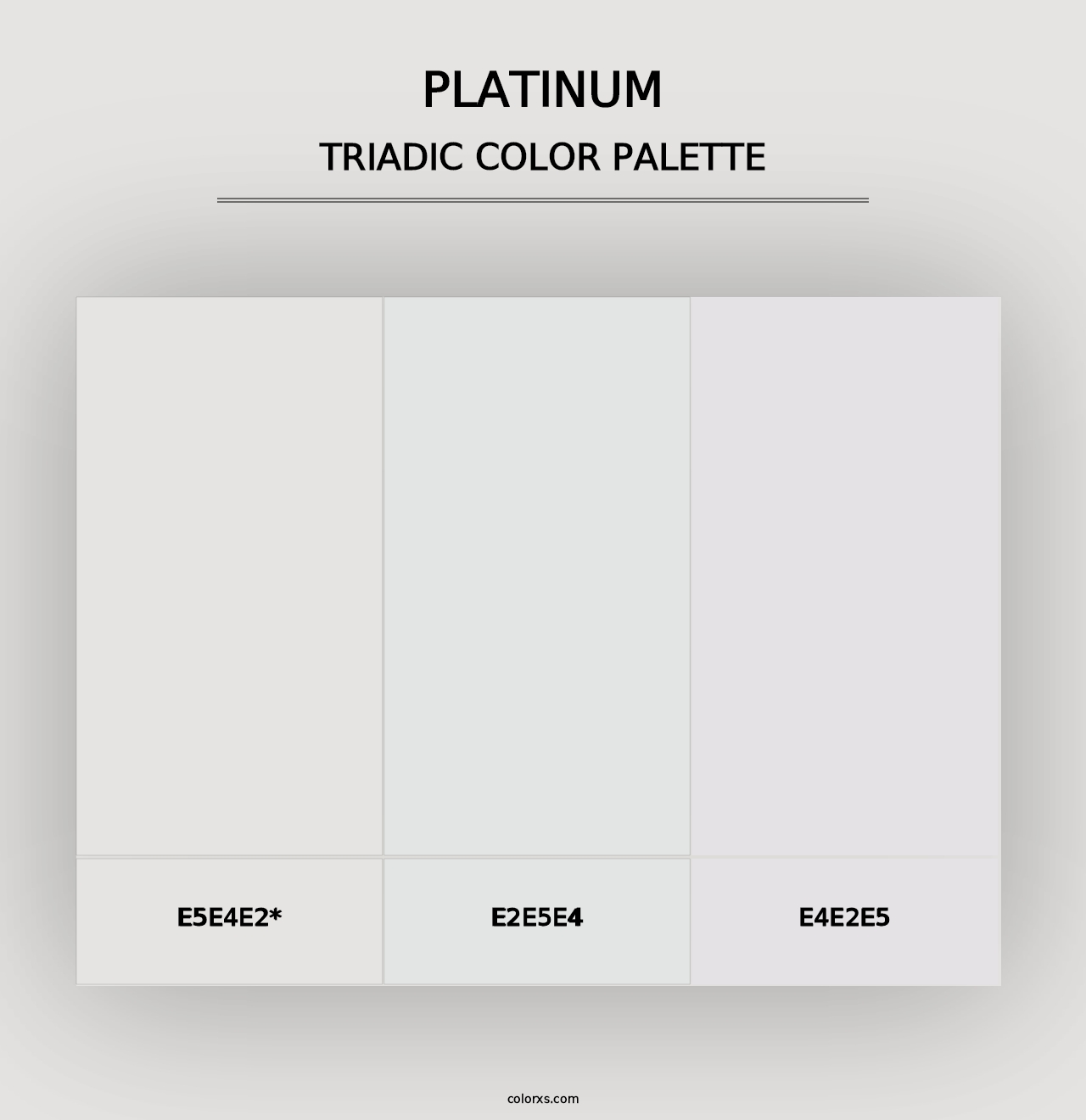 Platinum - Triadic Color Palette