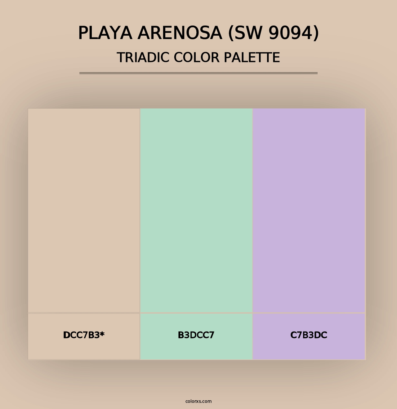 Playa Arenosa (SW 9094) - Triadic Color Palette